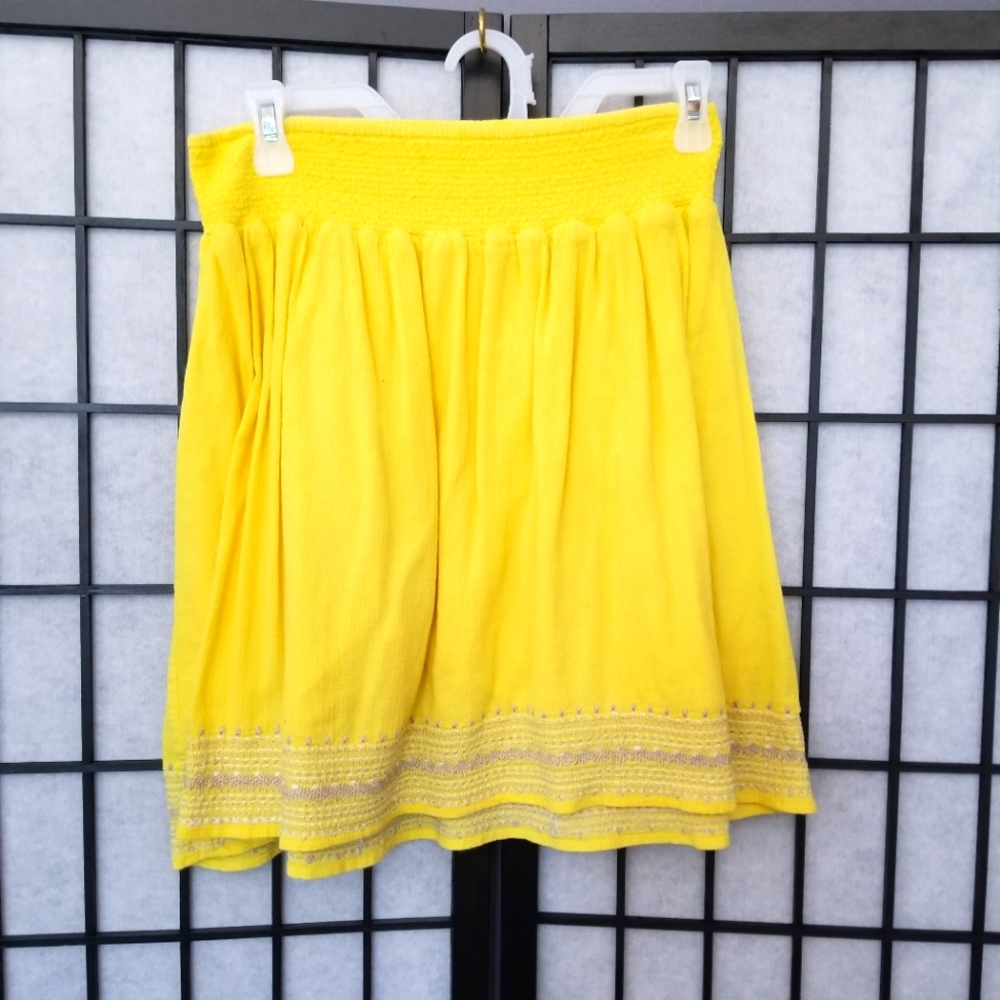 Old Navy Yellow and Gray Skirt